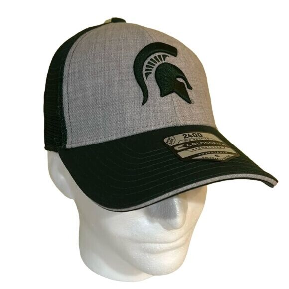 Michigan State Spartans Hat Gray SnapBack Colosseum New - Picture 1 of 6